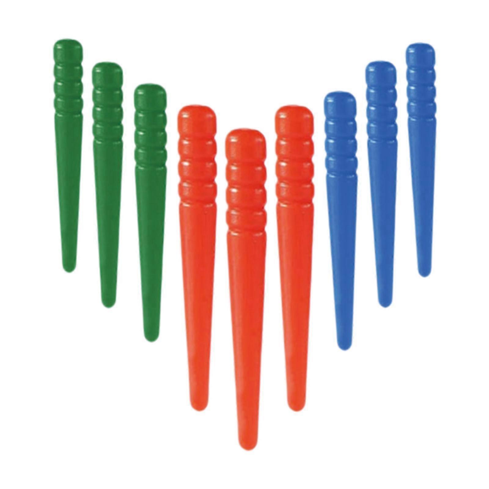 9 Stück Cribbage Board Pegs Rot Blau Grün Tapered Game Pins Fit 1/8 Löcher
