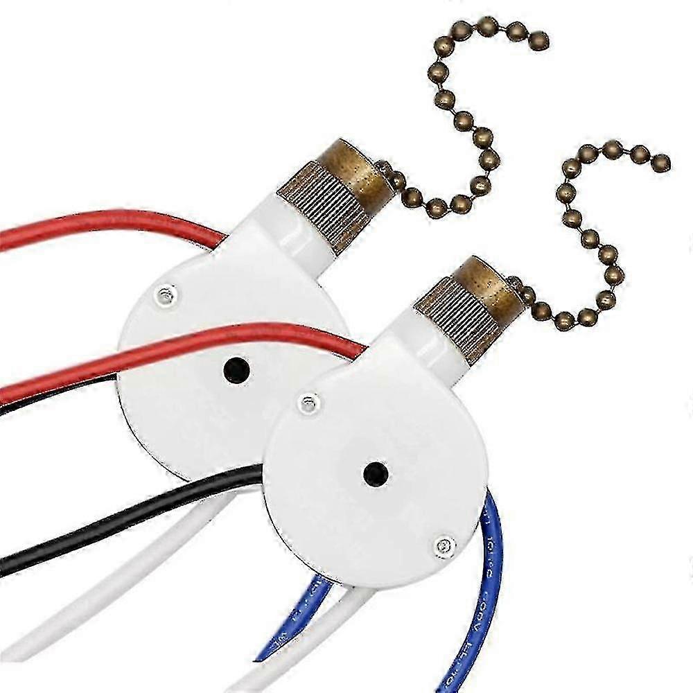 2pcs Ceiling Fan Lights Switch Zingear Ze-208s E89885 3 Speed 4 Wire Fan Switch Pull Chain ,fan Lig 2705 hwy