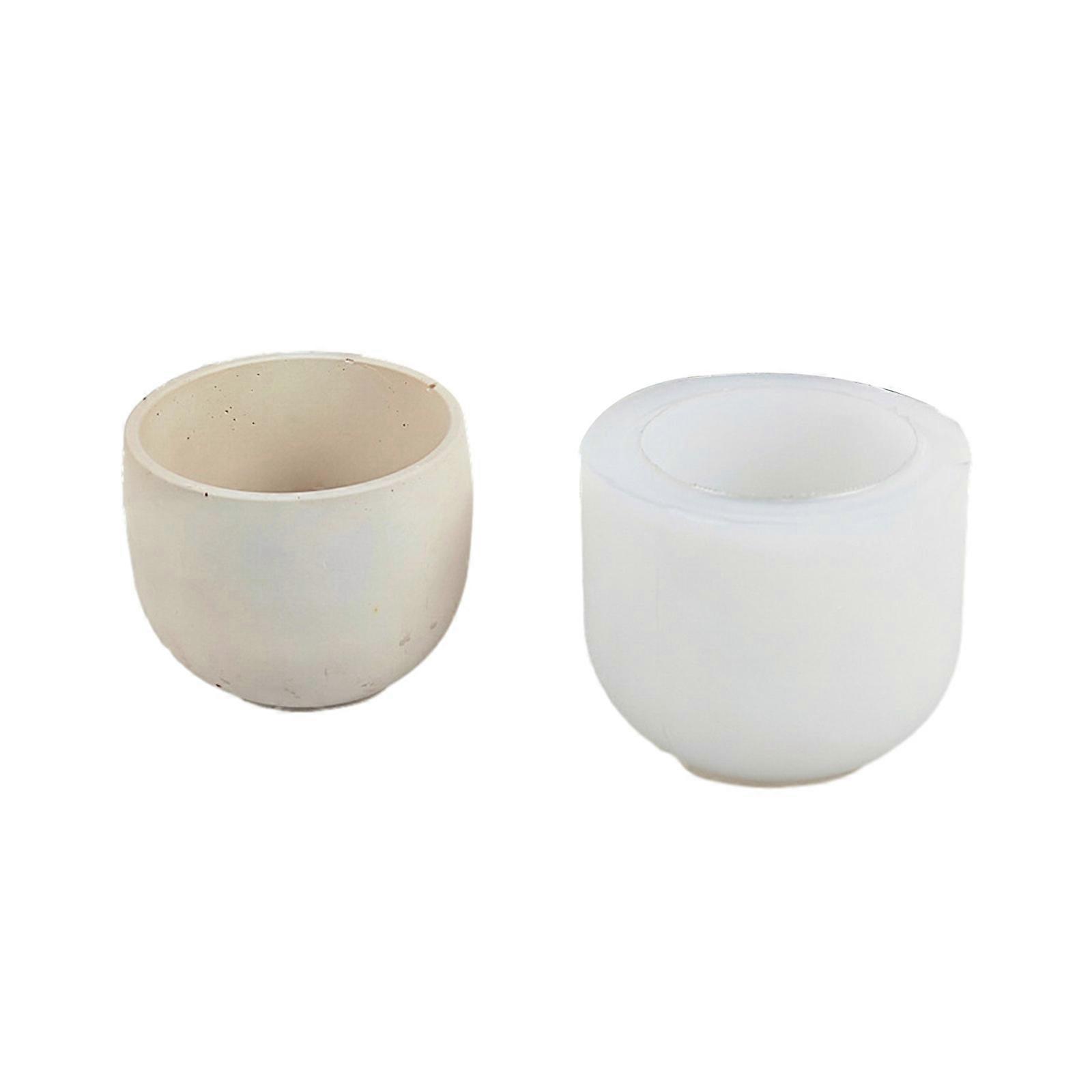 DIYラウンドキャンドルジャーポットエポキシ石膏コンクリート収納ボックス型フラワーポットプランターの装飾を作るためのシリコーン型