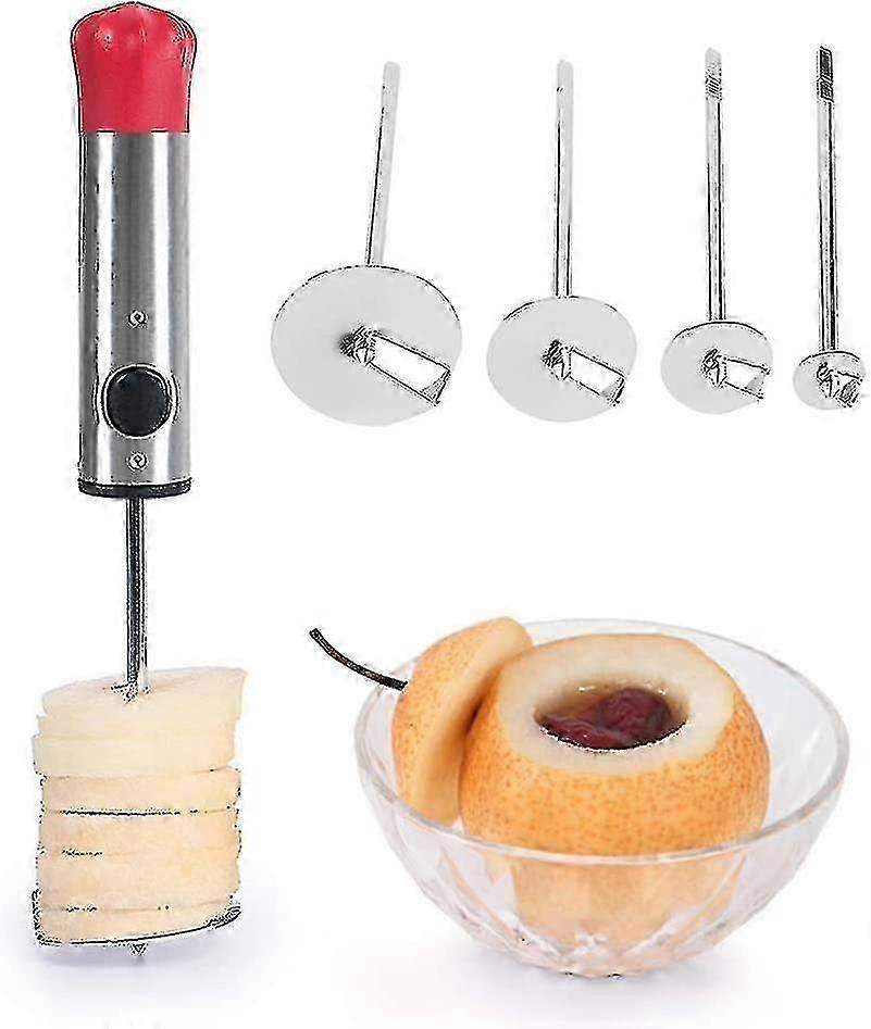 Veggie Drill Vegetable Corer And Spiralizer Stainless Steel Drill Fruit Corer 4 Sizes Drill