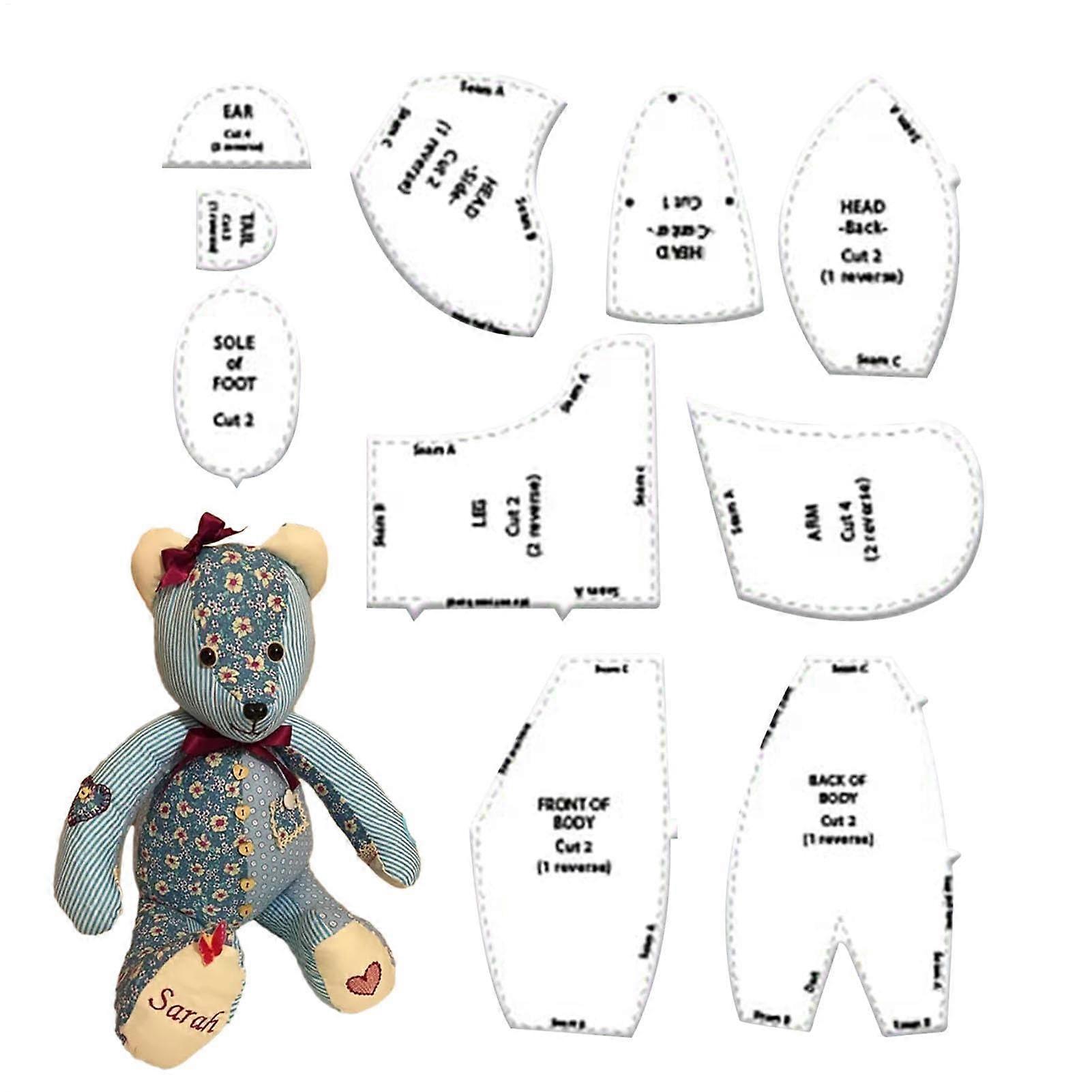 Speicherbärmodell Kit with 10 patterns, sewing ideal for gifts