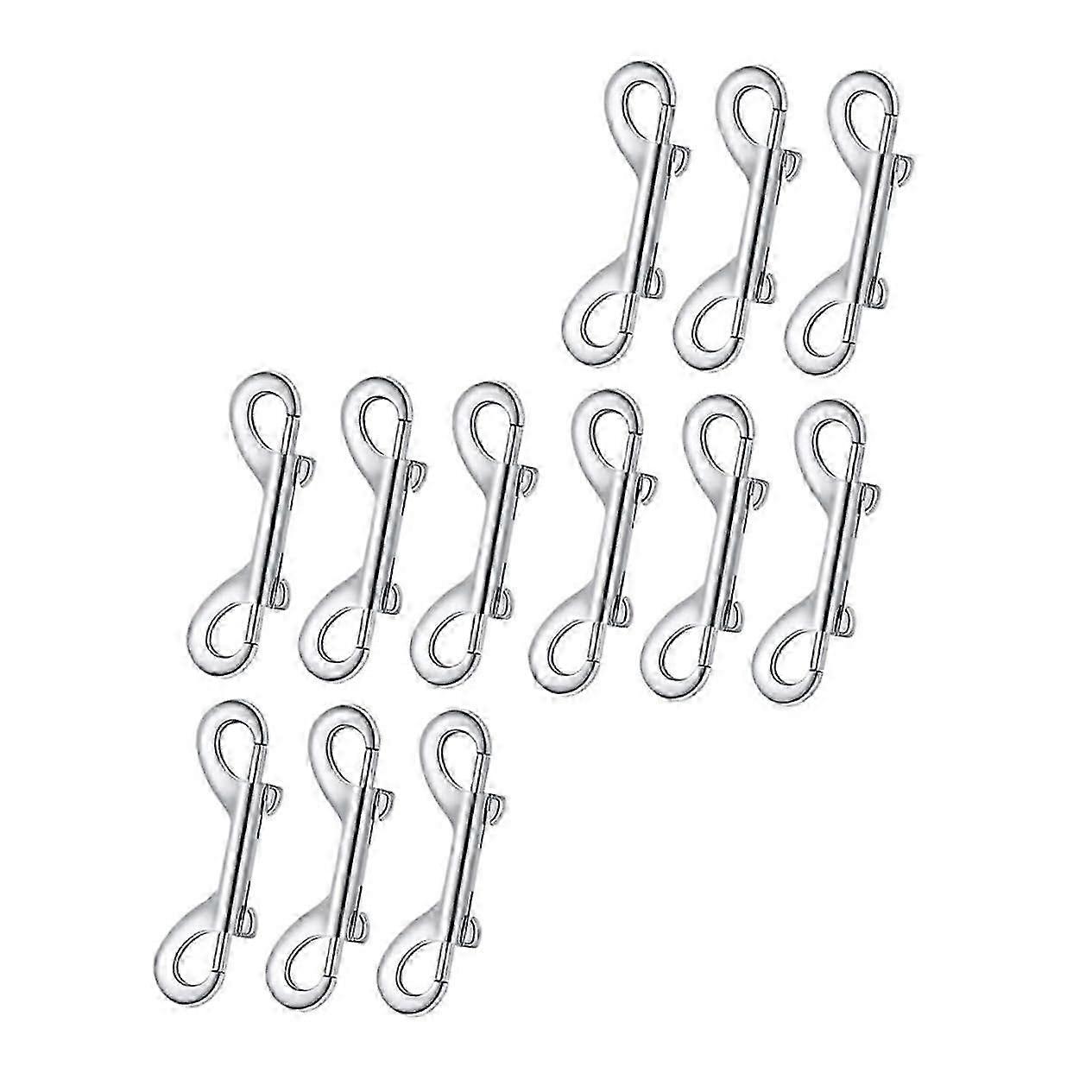 Double Ended Bolt Snap Accessory Metal Dog Leash Hook Quick Release Silver Double-Headed Hook for Boating