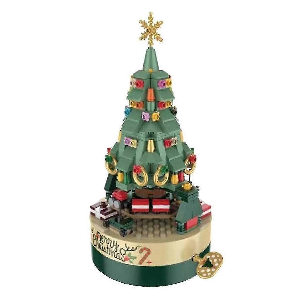 Christmas Tree Brick Music Box DIY Building Block Set