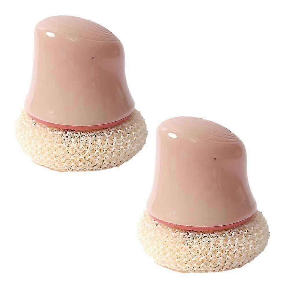 Pink Kitchen Scrubber for Dishes, Pots, Pans & Vegetables - Bathroom Cleaning Tool