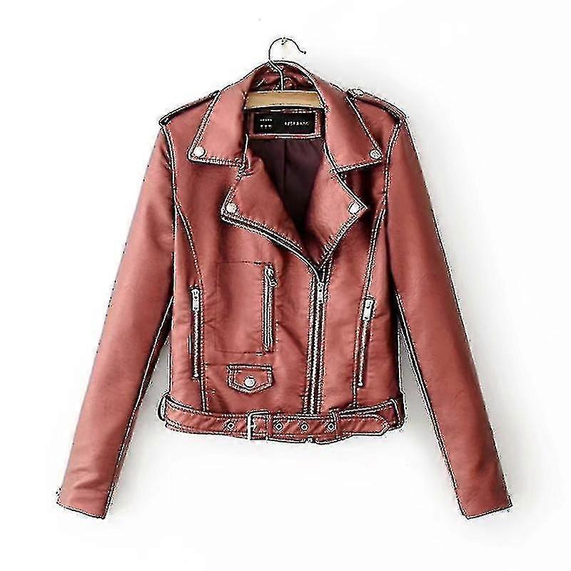Faux Leather Biker Jacket for Women