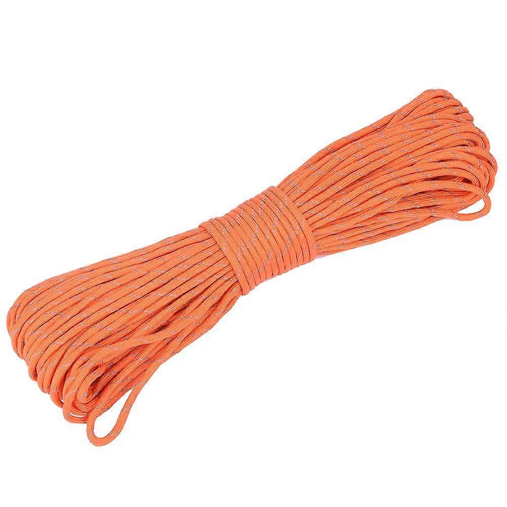 Paracord Rope 31M Reflective Multipurpose 9 Strand Core for Outdoor Hunting Camping in 7 Colors, Orange