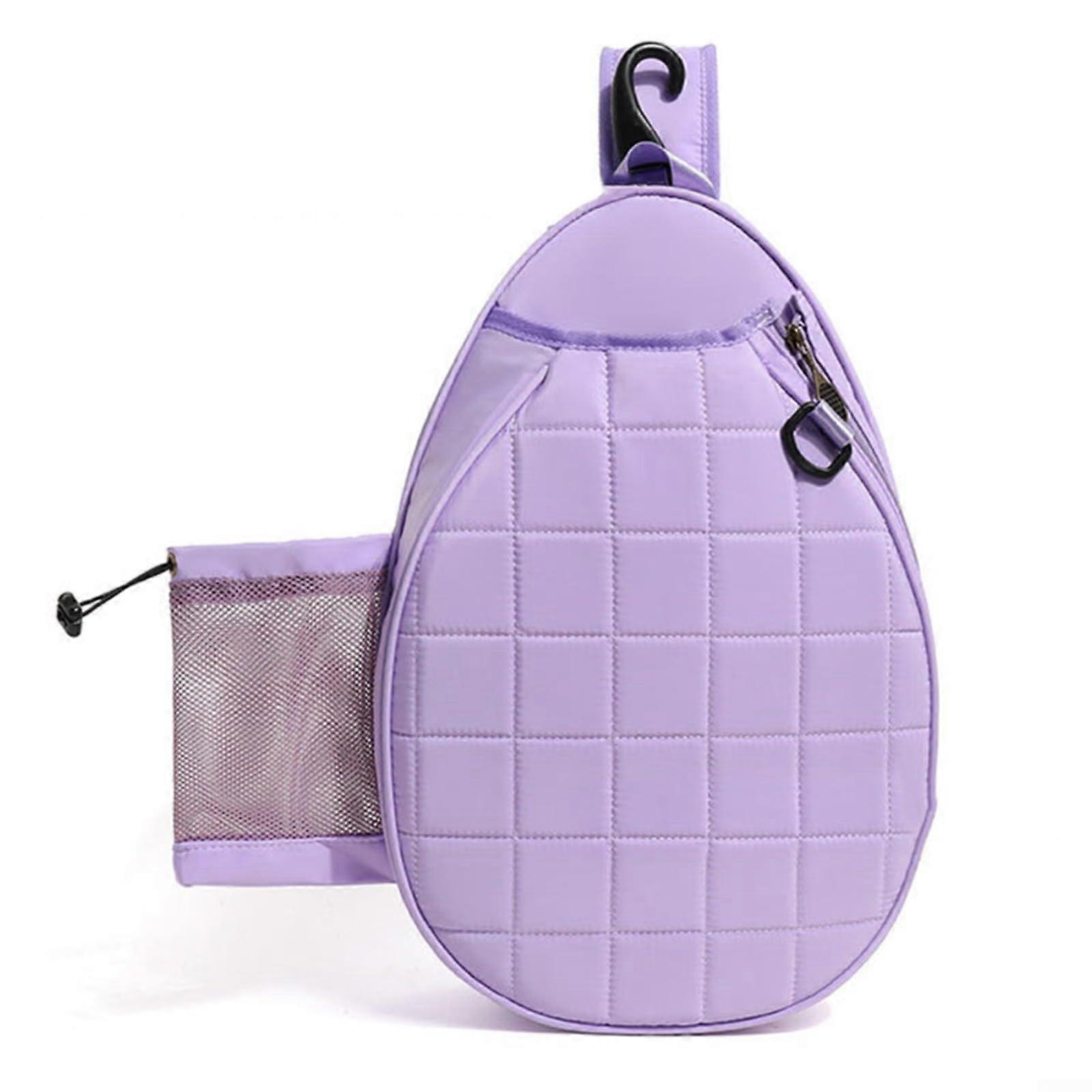Tennis Racket Bag for Men and Women Single Shoulder Badminton Racket Bag Thoughtful Layout for Easy Access Purple