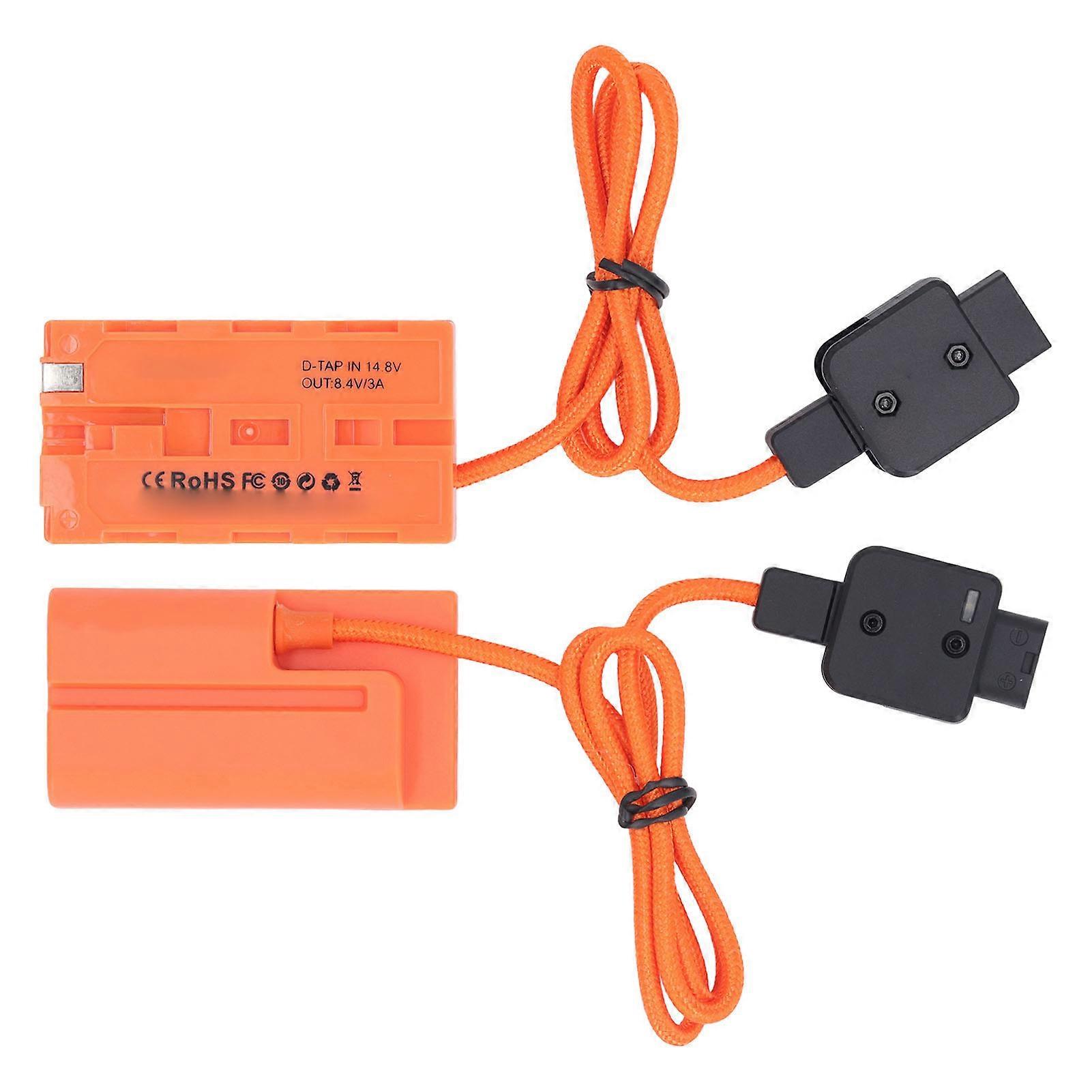 D Tap to NP F550 F570 F970 Dummy Battery DC Coupler for Camera Monitor LED Light Continuous Power Supply 