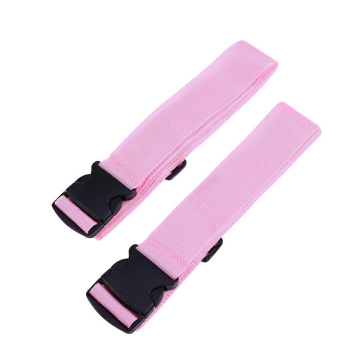 Suitcase Straps Heavy Duty For Camping Storage Pink 188x5x0.3cm Quick Release 2Pcs