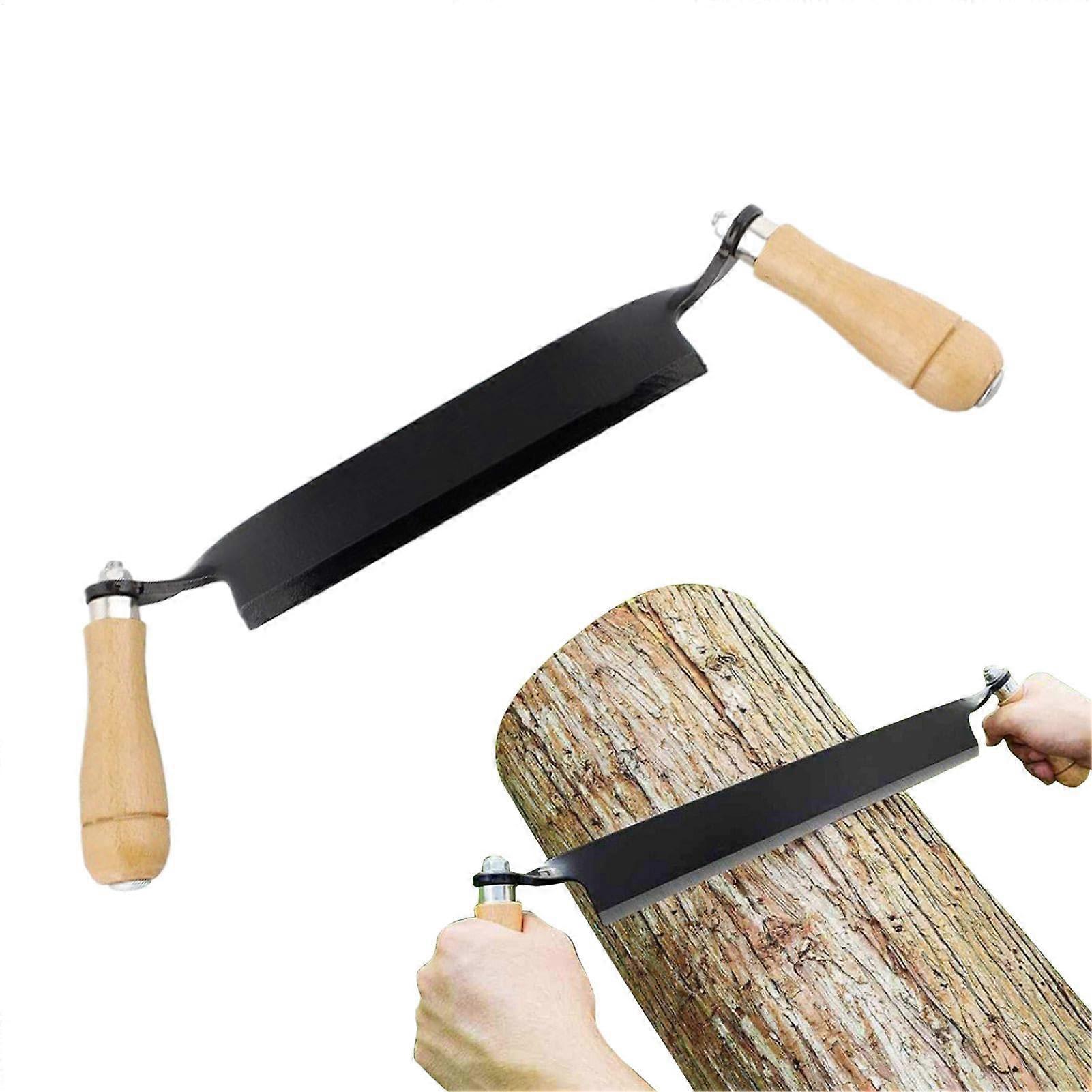 draw a shaving tool, draw a woodworking shaving tool, 8inch woodworking tool with wooden handle  bark scraper, manual drawing cutter for carpentry