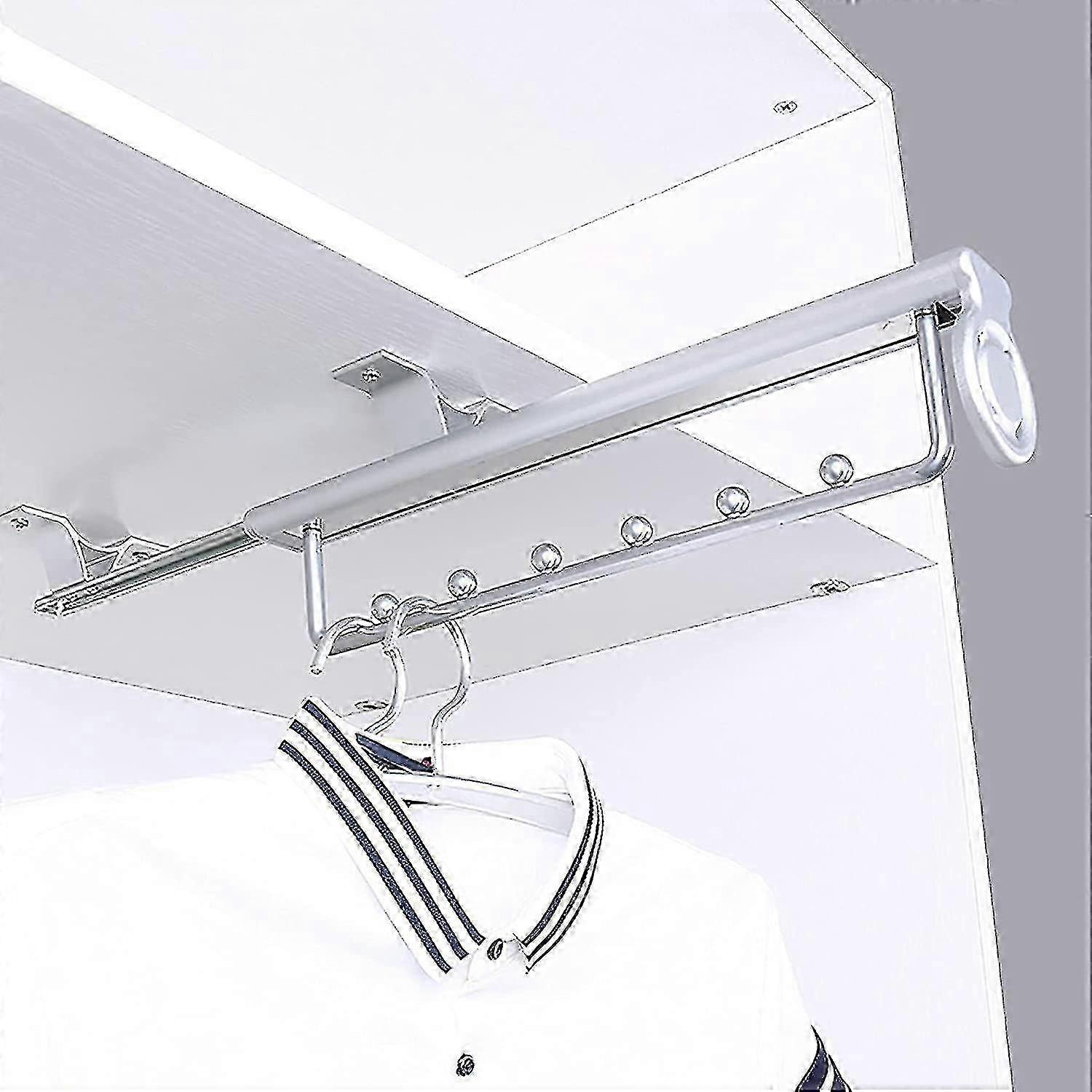Heavy Duty Pull Out Clothes Rack Trouser Sliding Hanger, Telescopic Wardrobe Solution, Hanger Rail for Versatile Clothing Storage in Closet