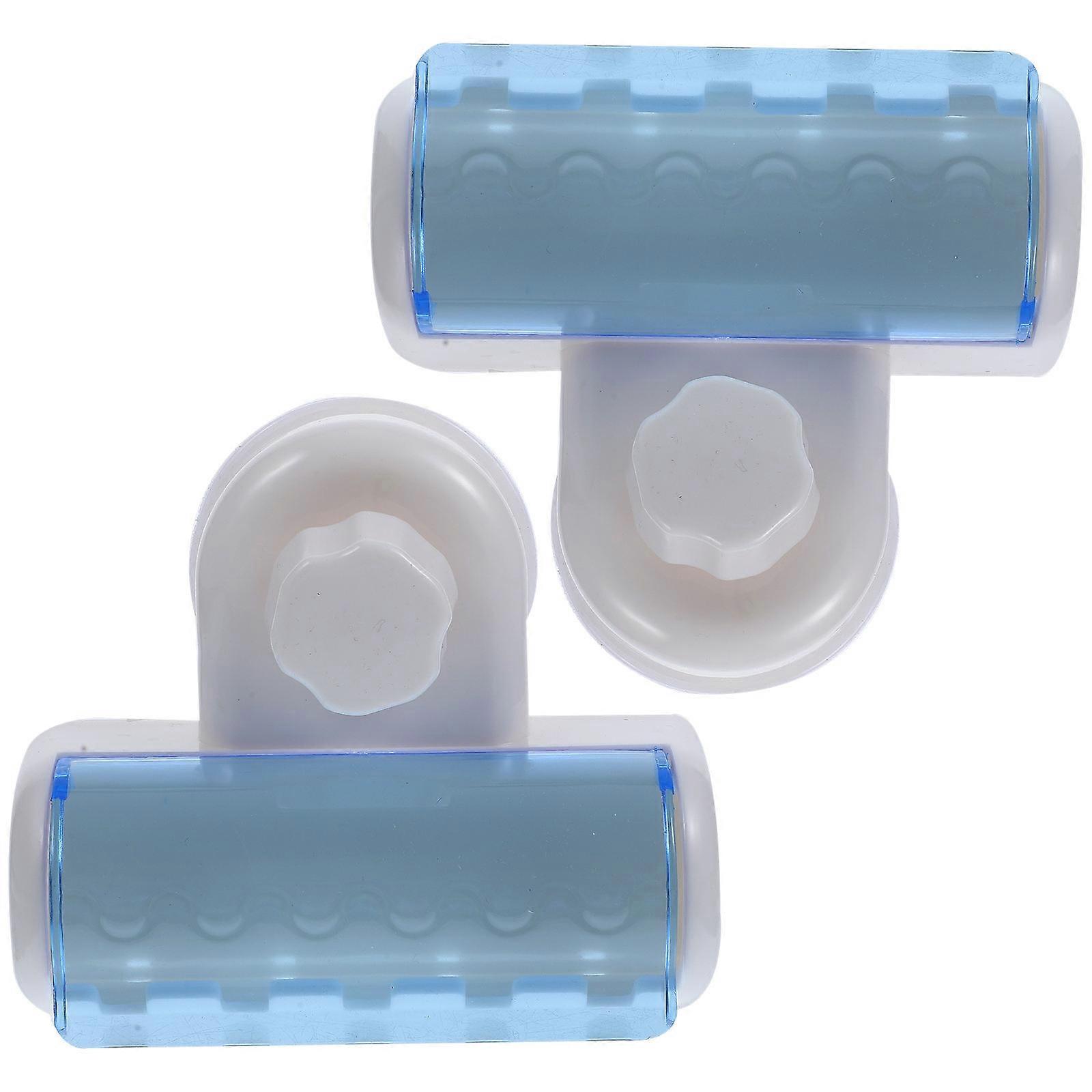 منظم فرشاة أسنان الحمام حامل فرشاة أسنان شفط مثبت على الحائط لون متنوع 14.2x10.5 سم مقاوم للغبار 2 مجموعة