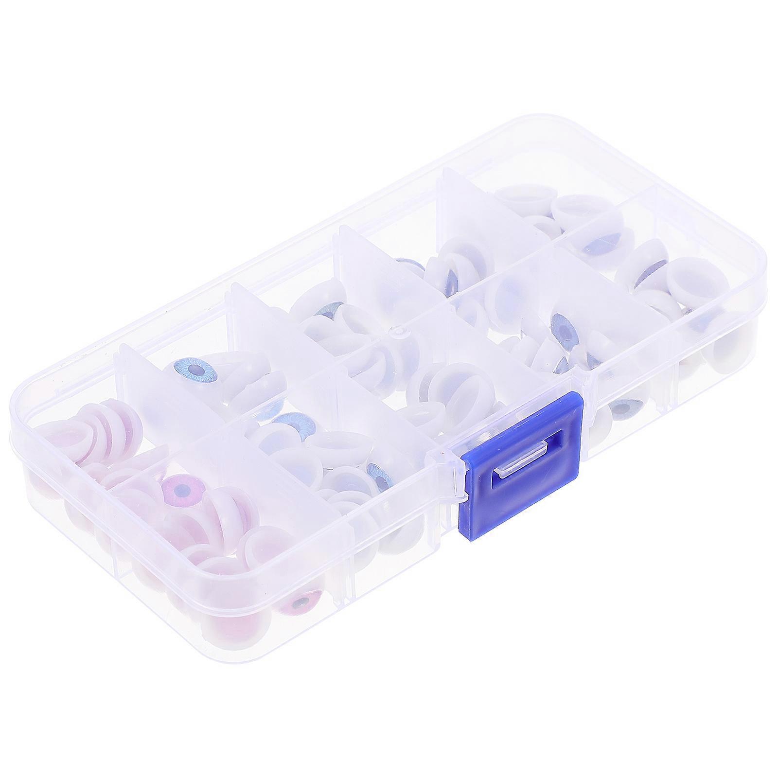 Simulation Eyeball Doll Accessories Half-Round Assorted Color Acrylic Diy 100Pcs