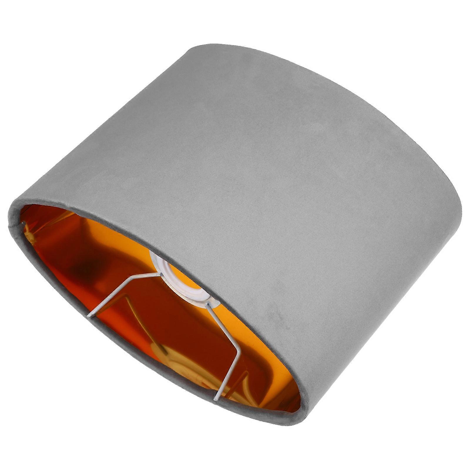 Fabric-Wrapped Lampshade Replacement Shade For Floor Lamp Vintage Style Light Grey Gold .00X18.00X12.50CM 1Set