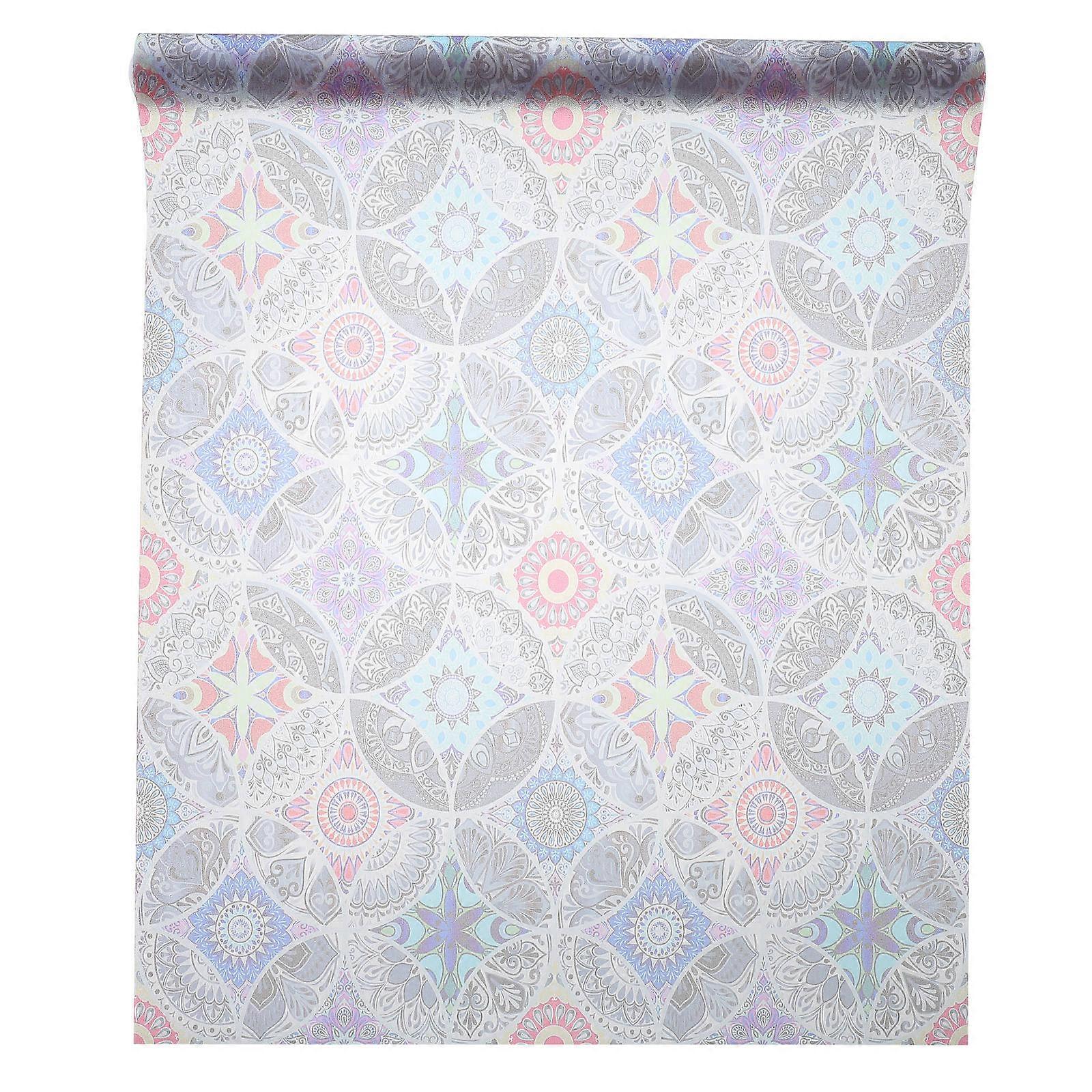 Home Privacy Window Film Frosted Design Static Adhesive Window Sticker Multi Color 45x100cm UV-Proof 1Pcs