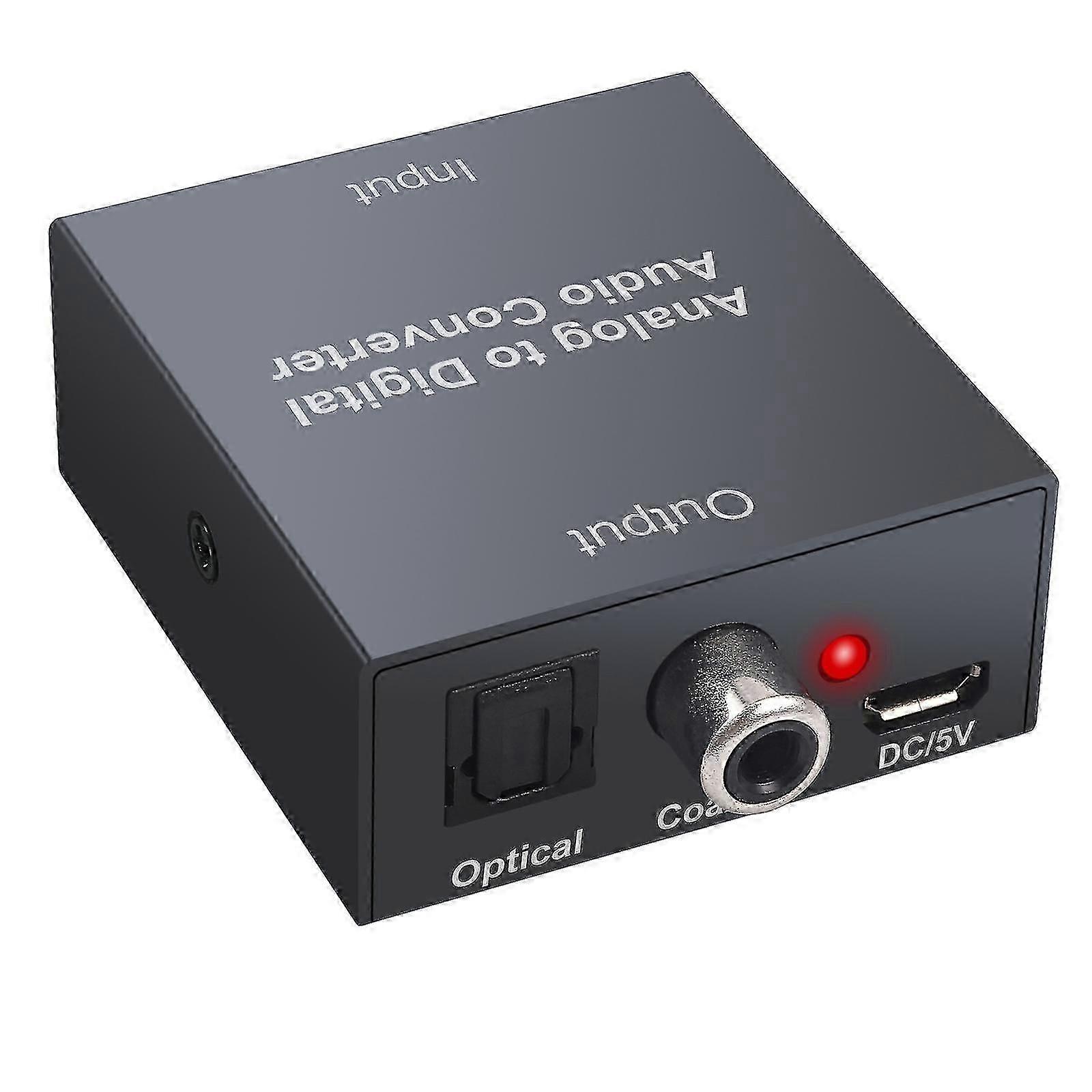 Analog to Digital Audio Converter for PS3, RCA 3.5mm AUX to Coaxial Optical SPDIF Adapter