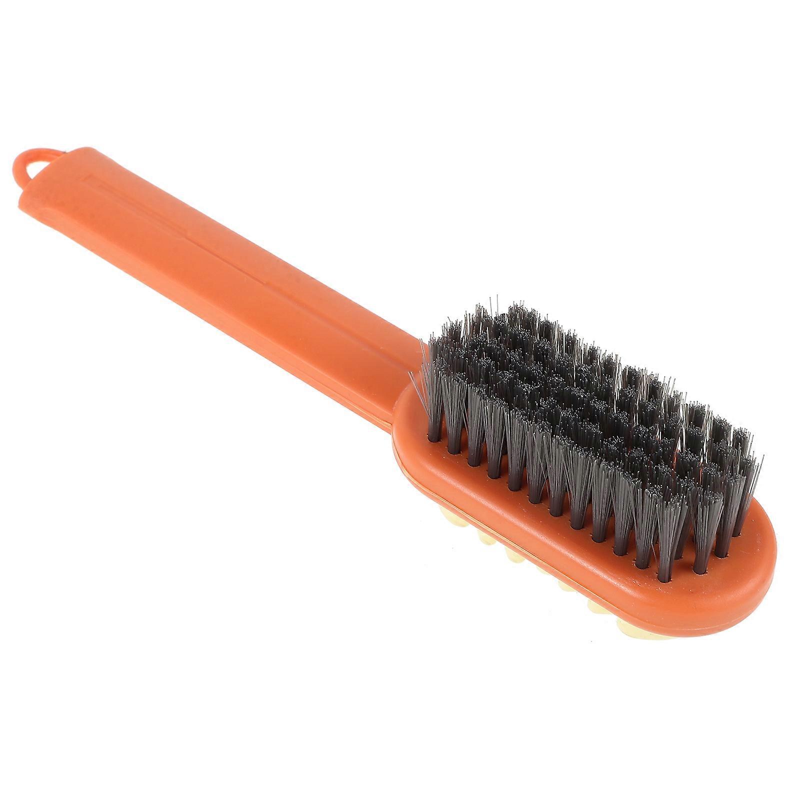 Soft Rubber Shoe Brush, Double Sided Design, Ergonomic Long Handle for Gentle Shoe Cleaning, Ideal for Bathroom and Household Use