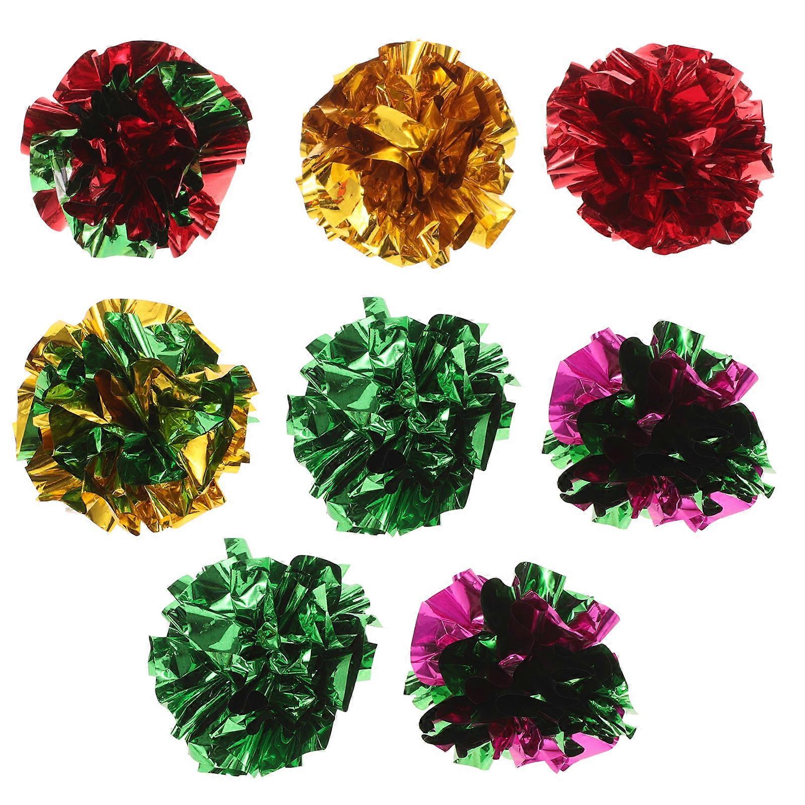 10pcs Crinkle Squeaky Balls for Cats – Lightweight Teaser Toys in Random Colors to Encourage Indoor Play, Prevent Scratching and Promote Activity