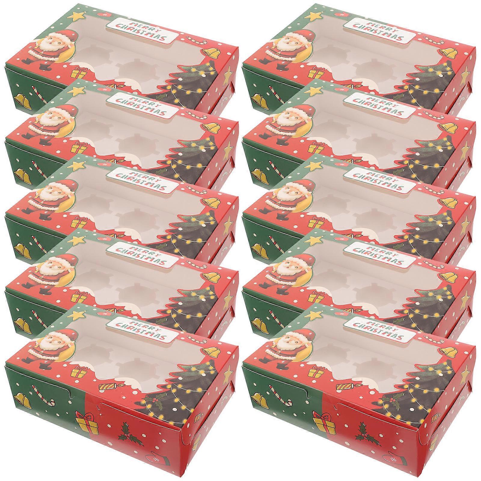 Small Cake Boxes Rectangular Pastry Packing Boxes Birthday Party Multi Color Storage Display Packaging 10Pcs