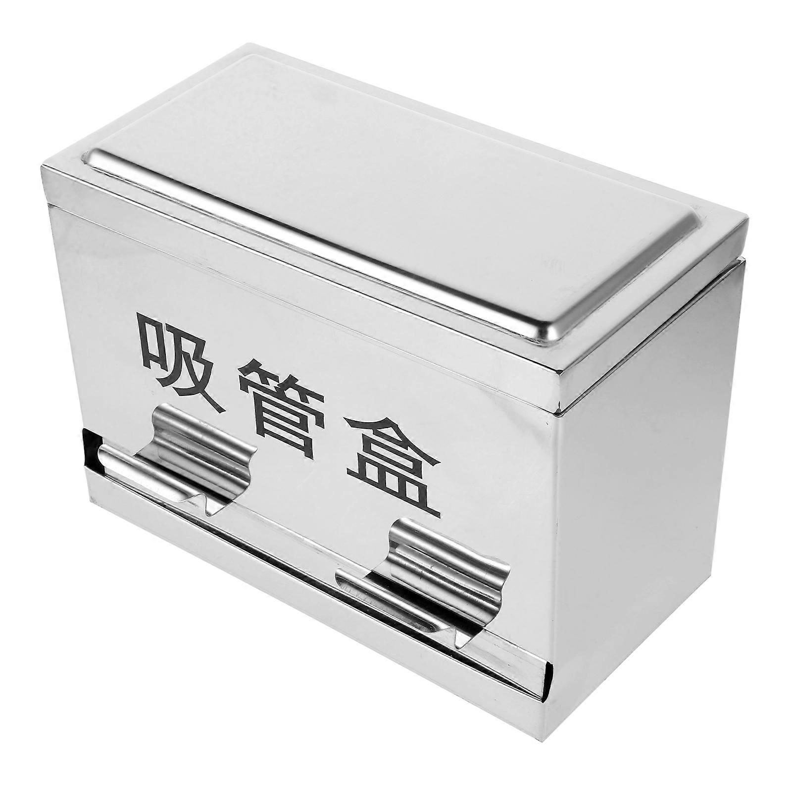 Straw Storage Case Holder Rectangular Shape Coffee Shop 23.00X16.50X13.00CM Material 1Pcs