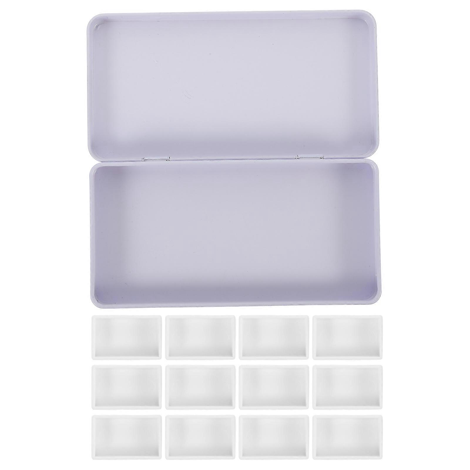 Empty Watercolor Tin Box Portable Paint Case Durable Palette with Compartments for Artists and Hobbyists Travel Friendly Paint Container