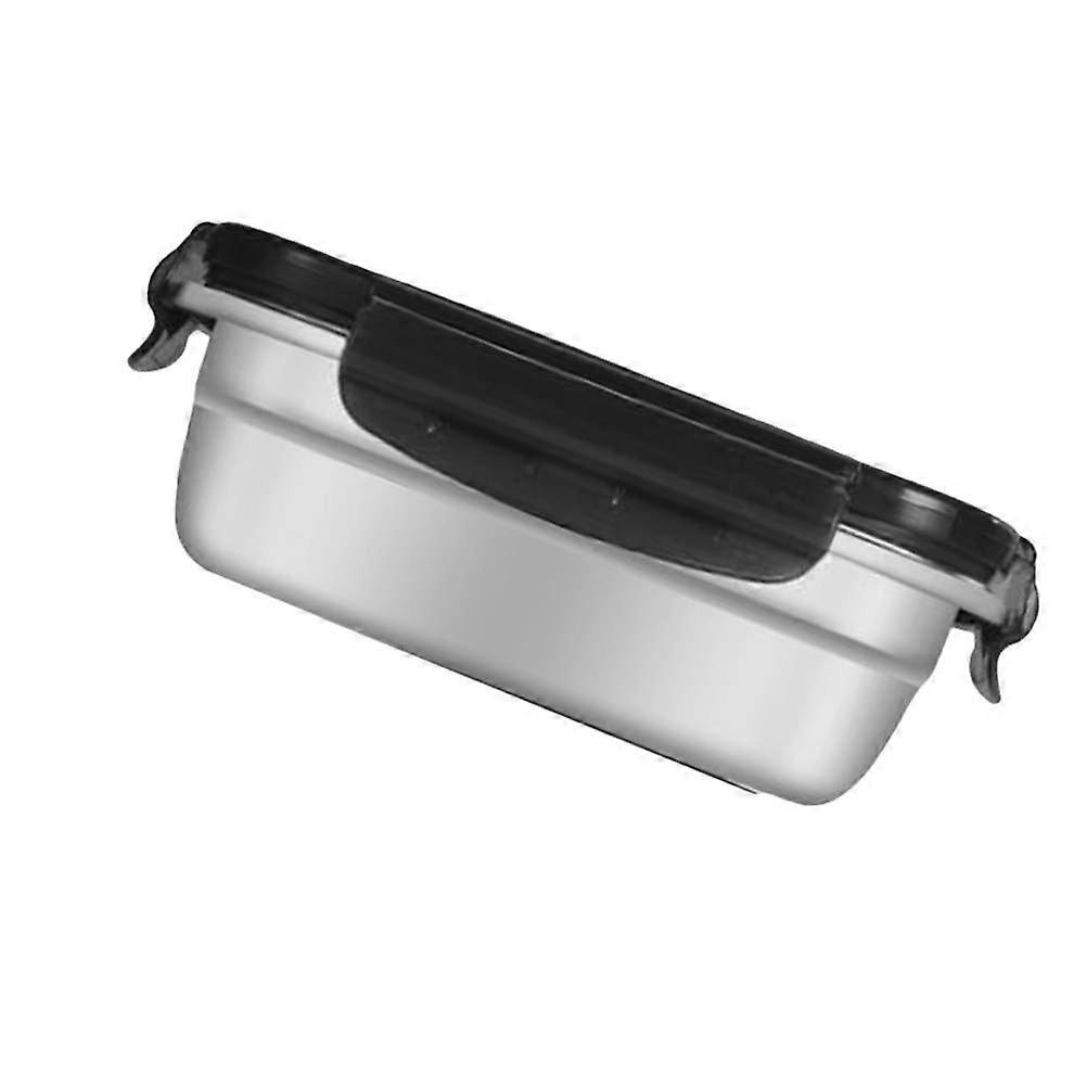 Steel Food Container For Fruit Vegetable Dust-Proof 350ml Rectangular 1Pcs