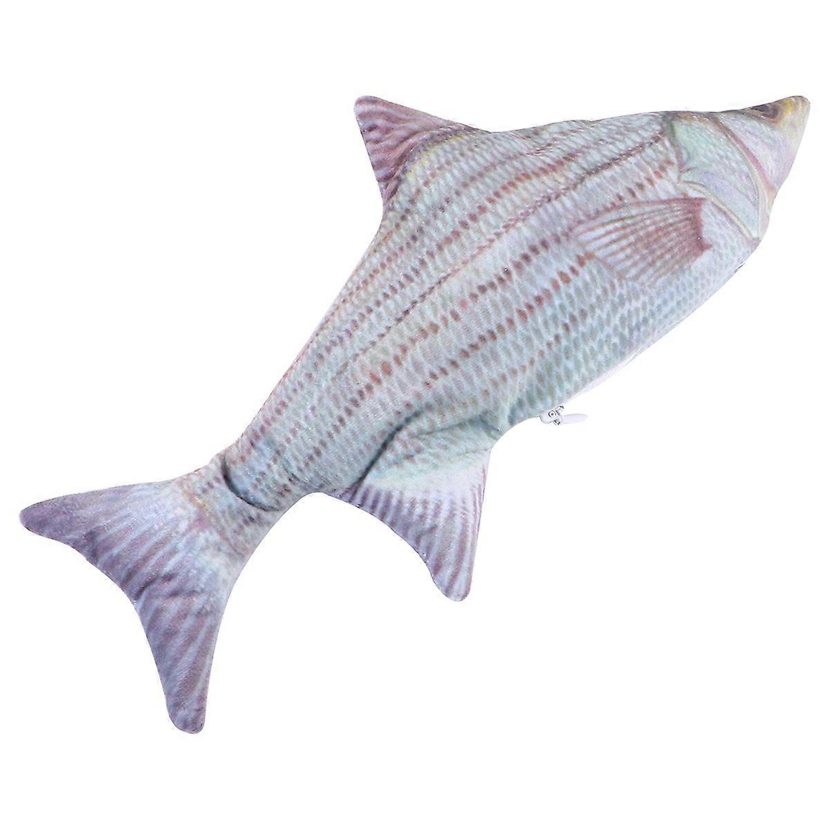 Pet Toy Fish Bream Style Navy 27x9cm Recharging Interactive Kitten Toy 1Pack