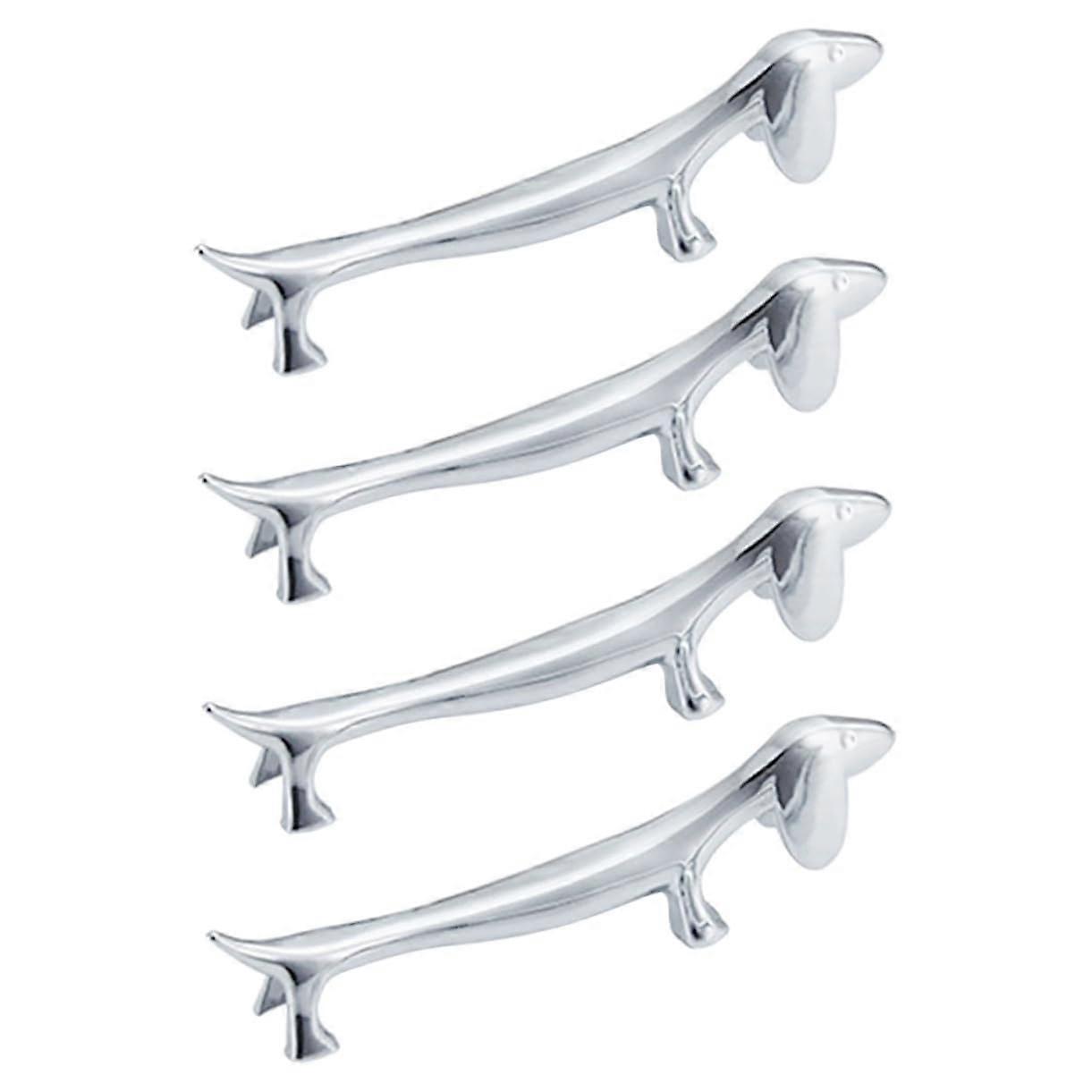 4 pieces Multifunctional chopsticks rest made of zinc alloy Cute design Stable chopsticks holder for parties Practical cutlery tray