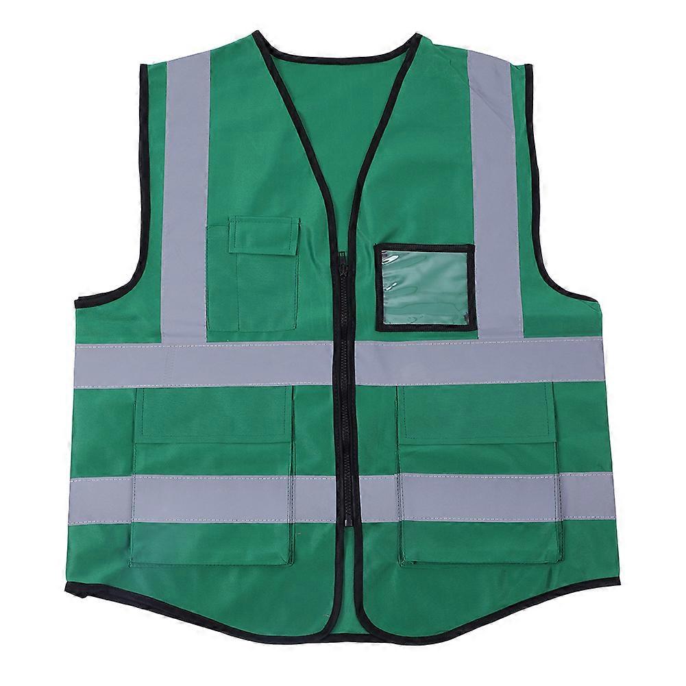 Mehrfarbige Warnweste, Sicherheitsweste (Grün)