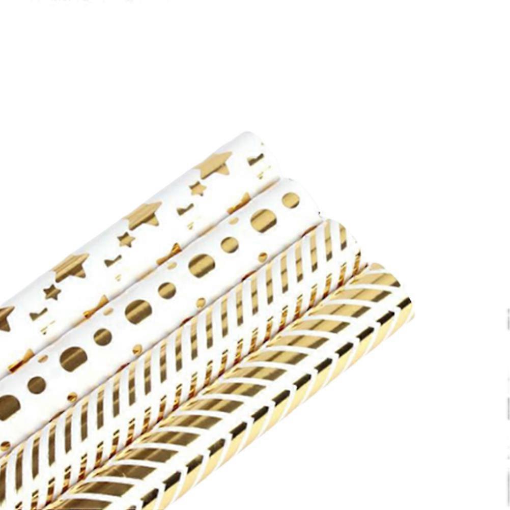 Elegant Wrapping Paper 4Pcs Decorative Striped Gift Wrapping Paper For DIY Enthusiasts Assorted For Weddings