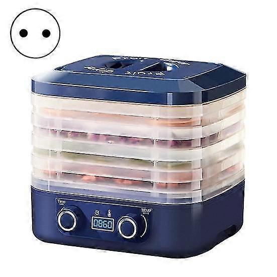 Food Dehydrator with Adjustable Timer Temperature Control Large Capacity 5 Layers Compact EU Plug Electric Food Preserver Machine