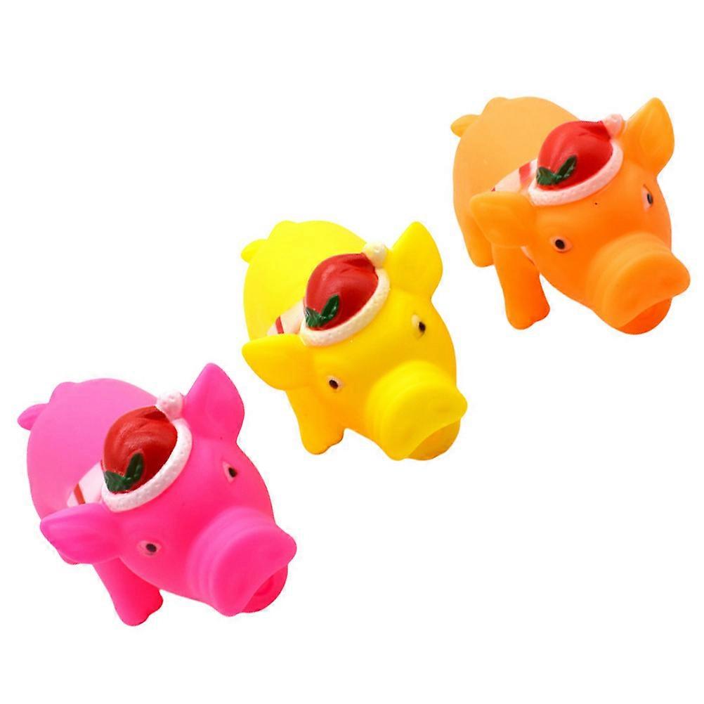 Sounding Pet Plaything Chewing Toy for Indoor Activities Pet Dog Molar Plaything Assorted Color 15.5X6.5X4cm Squeak 3Pack