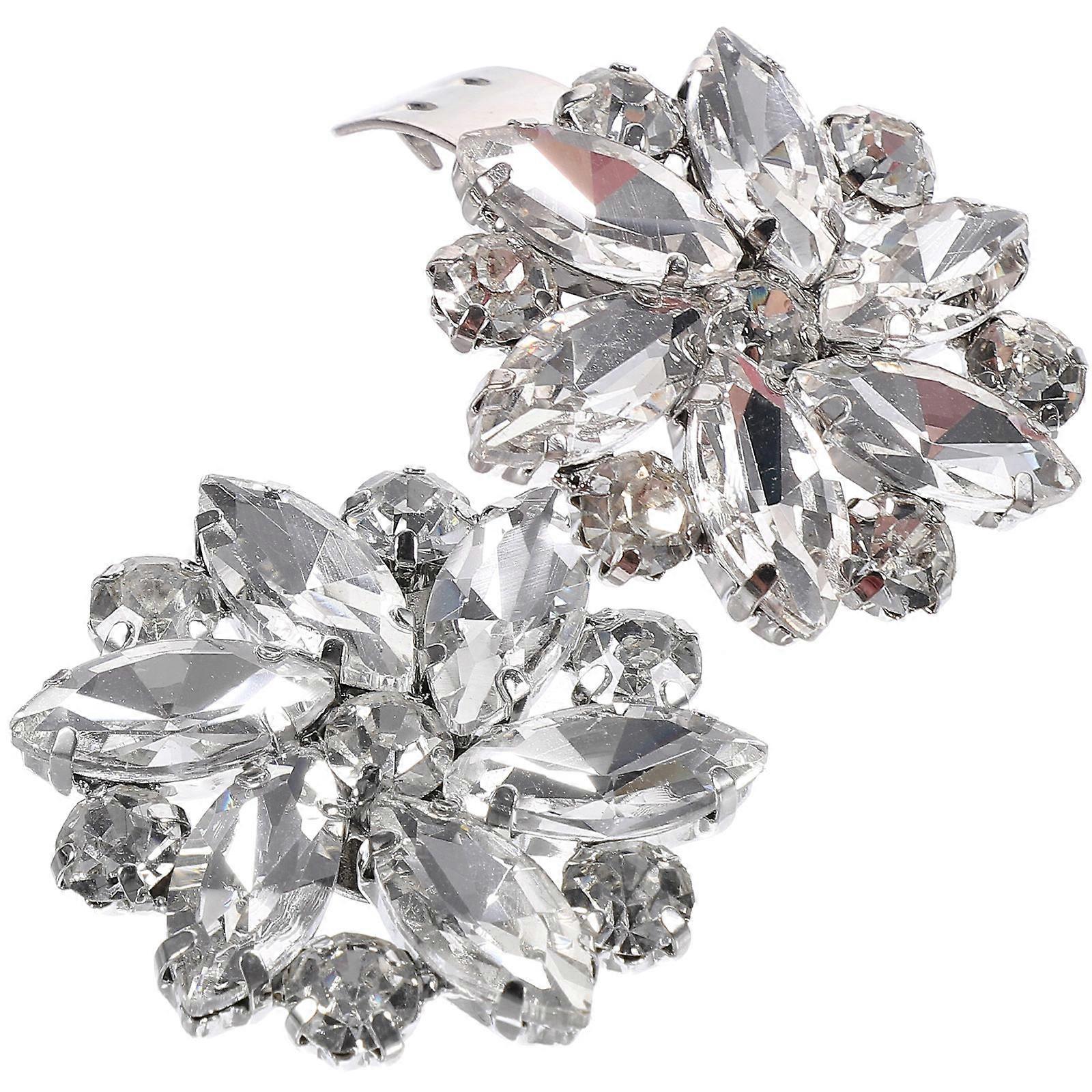 High Heel Decoration Charms Silver 3.50X3.50X1.00CM Shoe Buckle 2Pcs