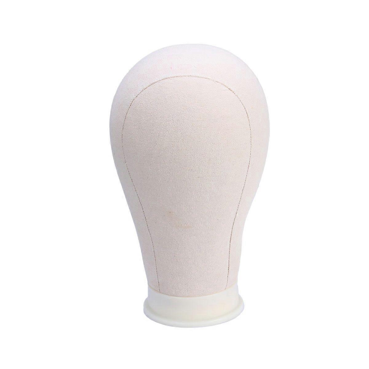 Training Mannequin Head Canvas Block Head Display Styling Mannequin Manikin Head Wig Stand Free Get T Needle Holder (21 Inch)