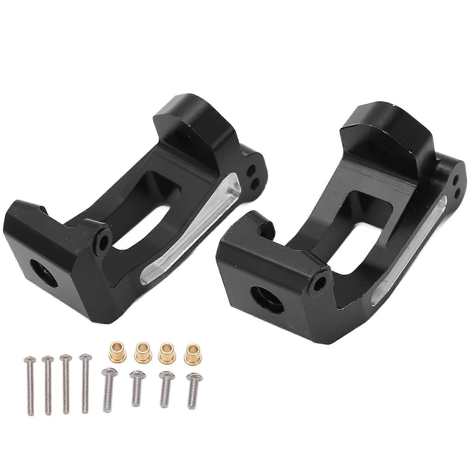 2Pcs RC Front Caster Block C Hub Aluminium Alloy 1/8 for Traxxas Sledge Cart 95076‑4 Black