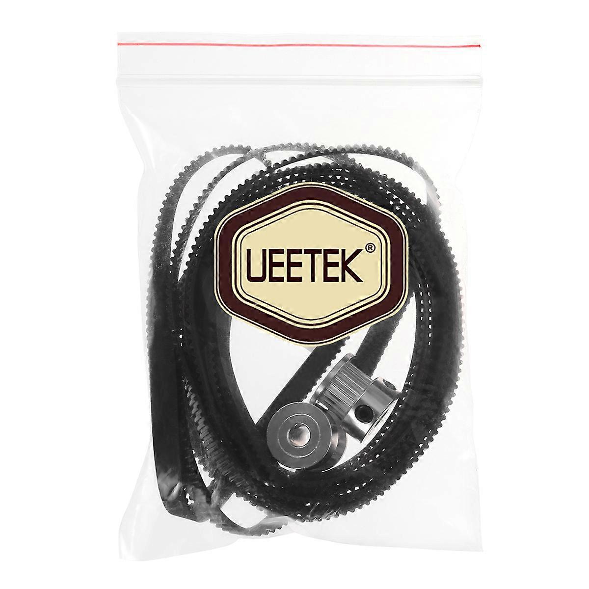 Aluminum Timing Pulley Ueetek 2Pcs 5mm 20 Teeth Wheels 1Pc 2M Belt for RepRap Positioning Accuracy 1Set