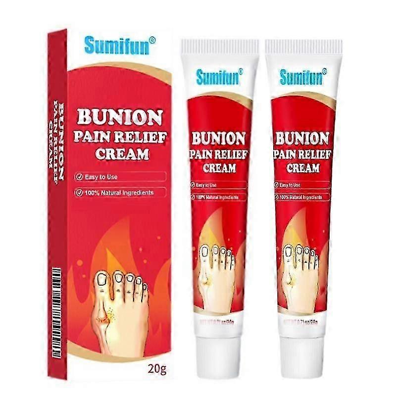 2pcs כף רגל קשת יבלת משחה לשיכוך כאבים בוהן Valgus מתקן קרם Hallux 20g