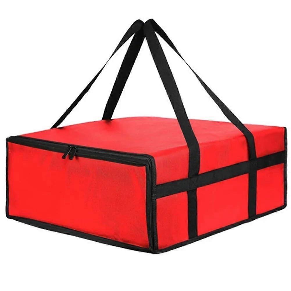 Autoschleifen Hochzeit - Isolated Pizza Delivery Bag, Waterproof Food Carrier, Black and Red Shopping Bag, 50x50x20.5CM