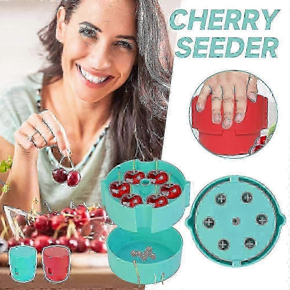 Cherry Seeder Cherry Core Pit Remover 6 Holes Pitter Quick Release
