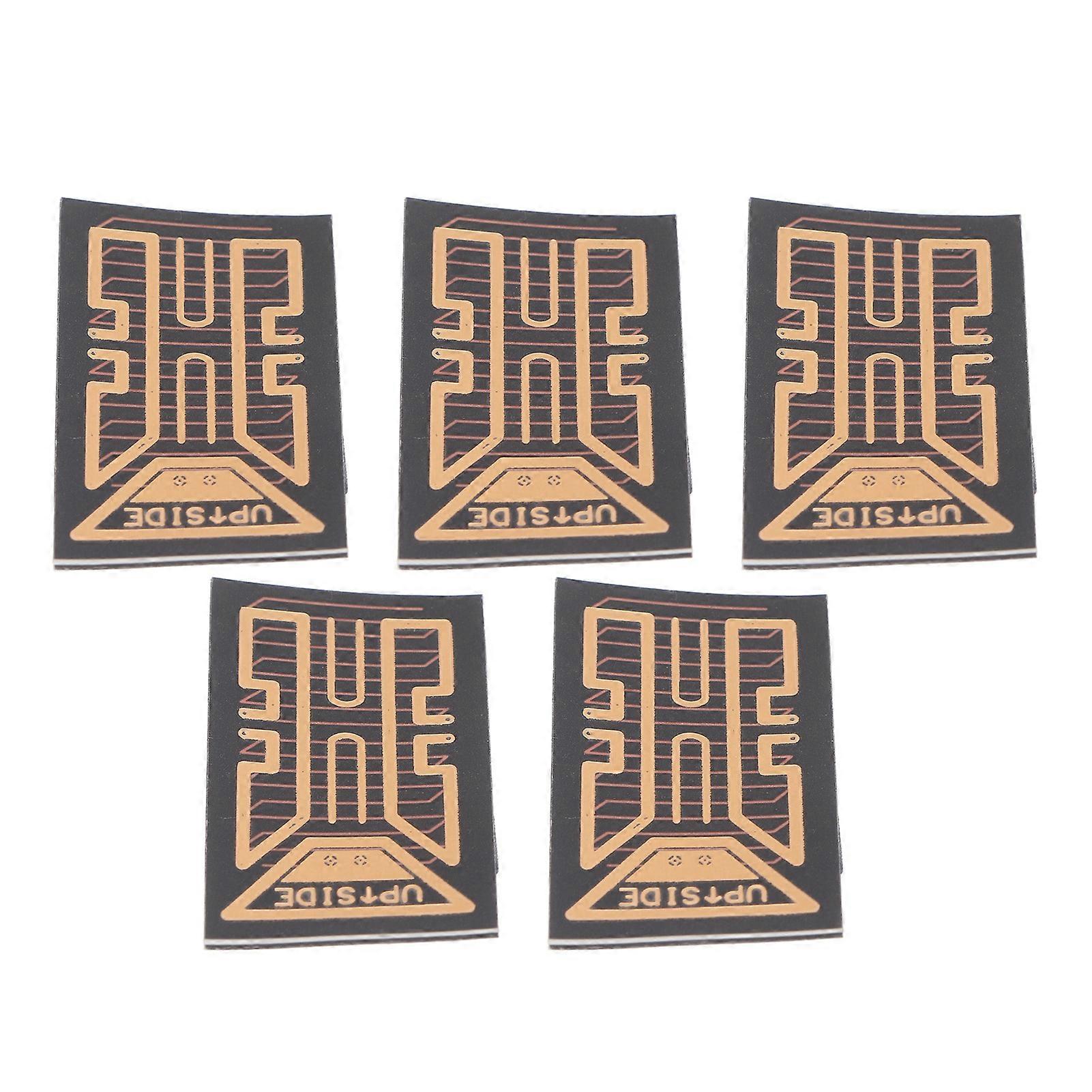 5 Pcs Black and Gold PCB Phone Signal Stickers for Mountaineering