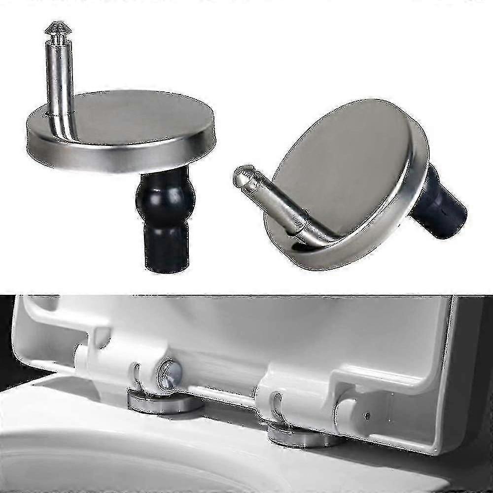 Universal Toilet Seat Hinge Kit - 2pcs Quick Release Fixings for Simple Installation and Replacement