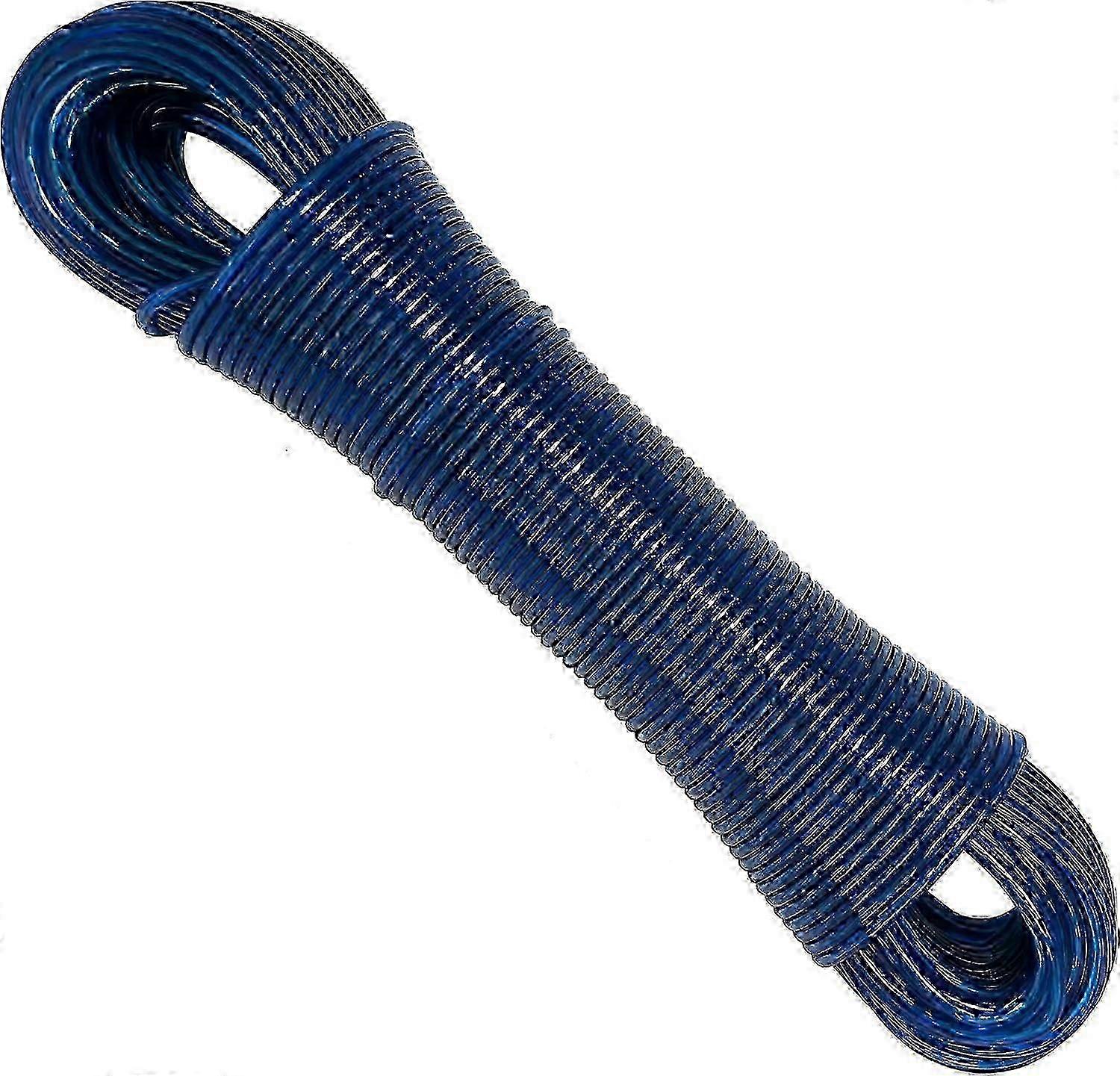 50m Laundry Clothesline with Solid Steel Core - Anti-corrosion, Anti-mildew, Weatherproof, Thick and Sturdy