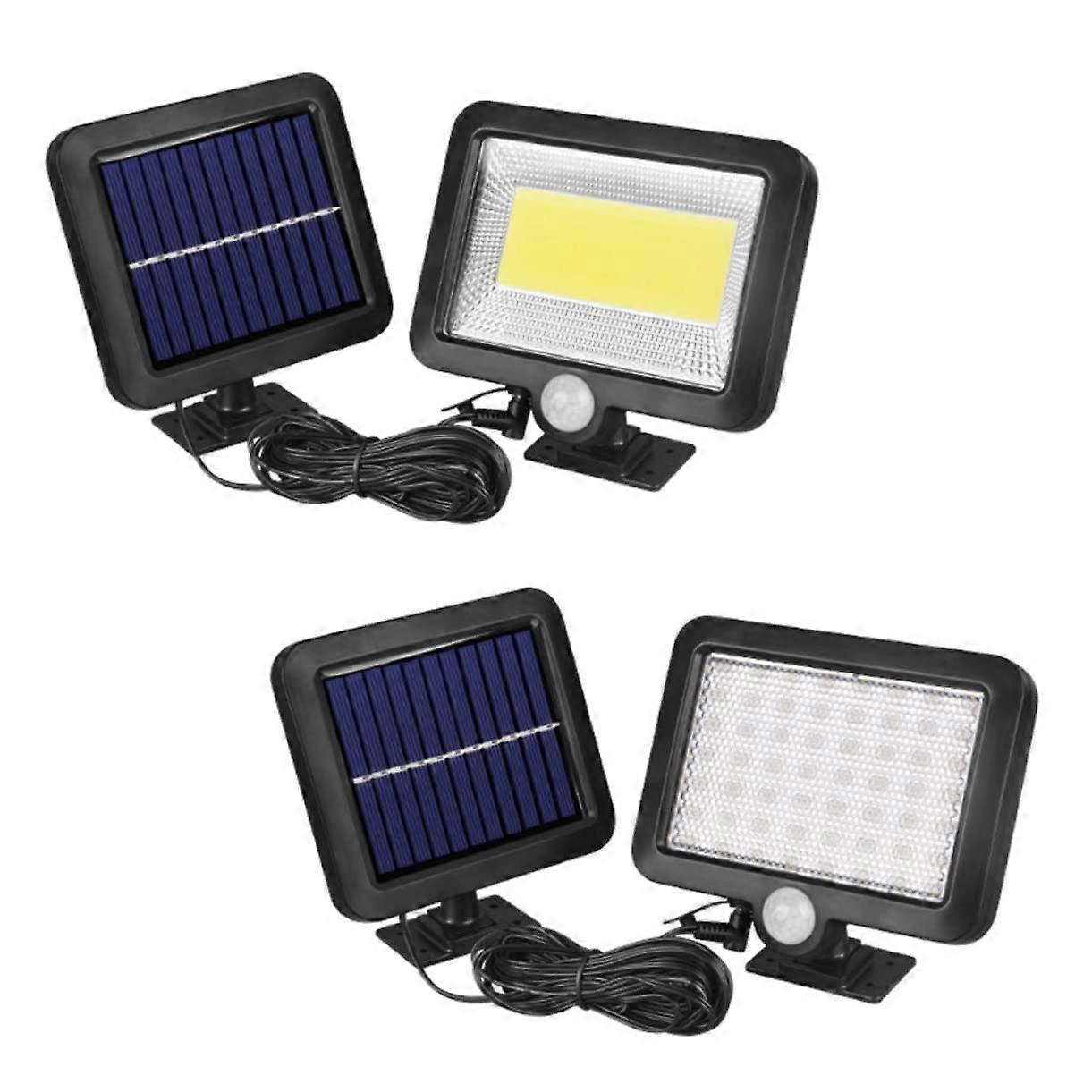 Solar Sensor Wand Lamp with Motion Detection COB LED Extension Cable for Garden, Terrace, and Outdoor Areas