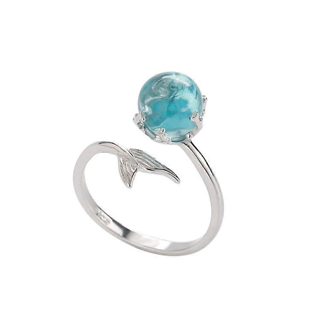1X Women's Finger Ring Sparkly Blue Crystal Ring Engagement Wedding Ring Jewelry Lady Gift Reliable Quality