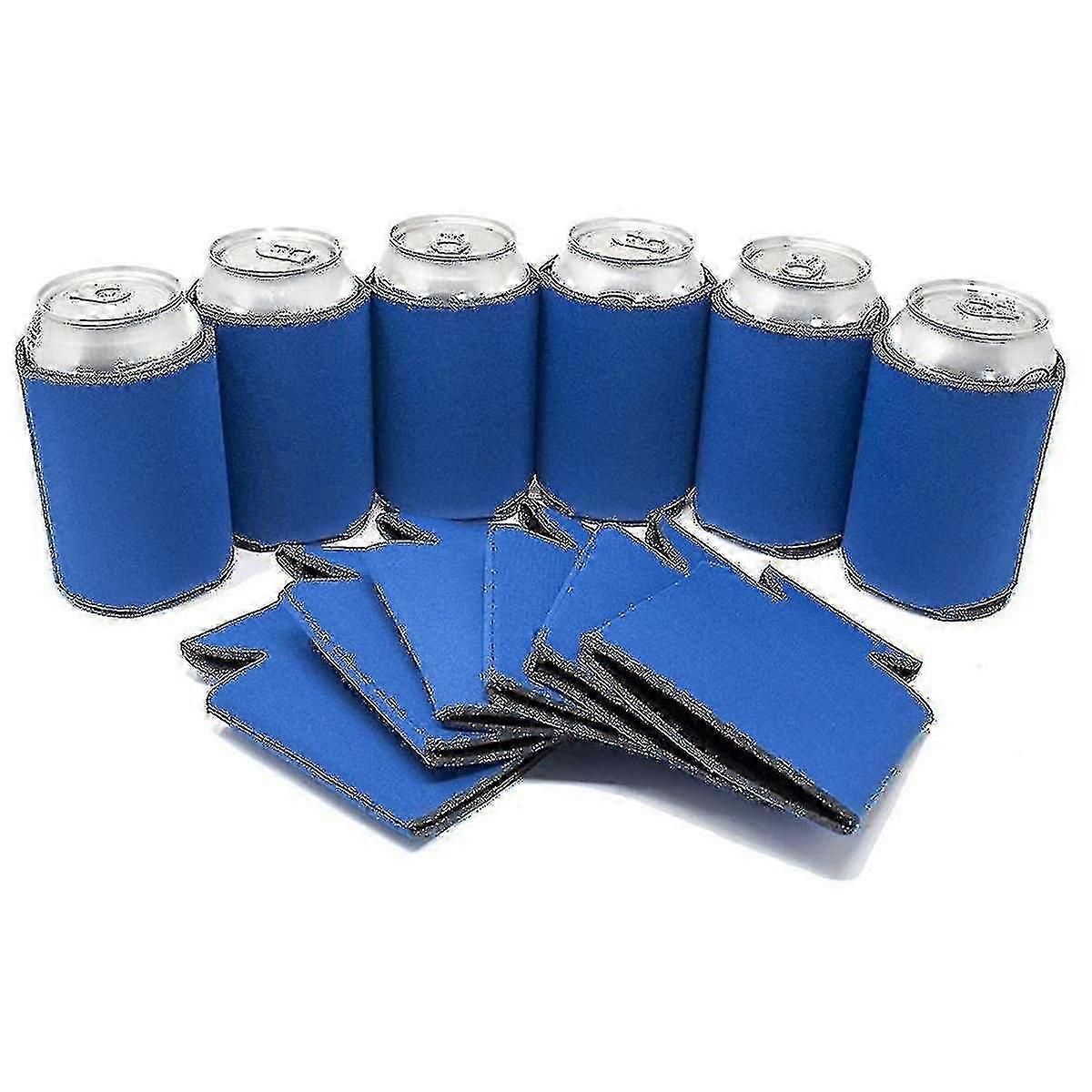 6 Pack Blank Neoprene Can Coolers for Beverage Bottles