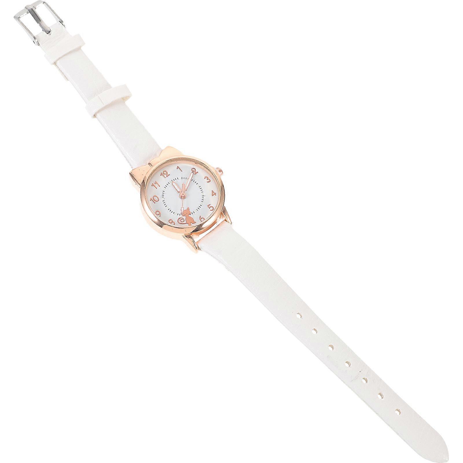 Watches For Kids Girls Luminous Hands Time Telling Round Alloy Quartz 1Pack