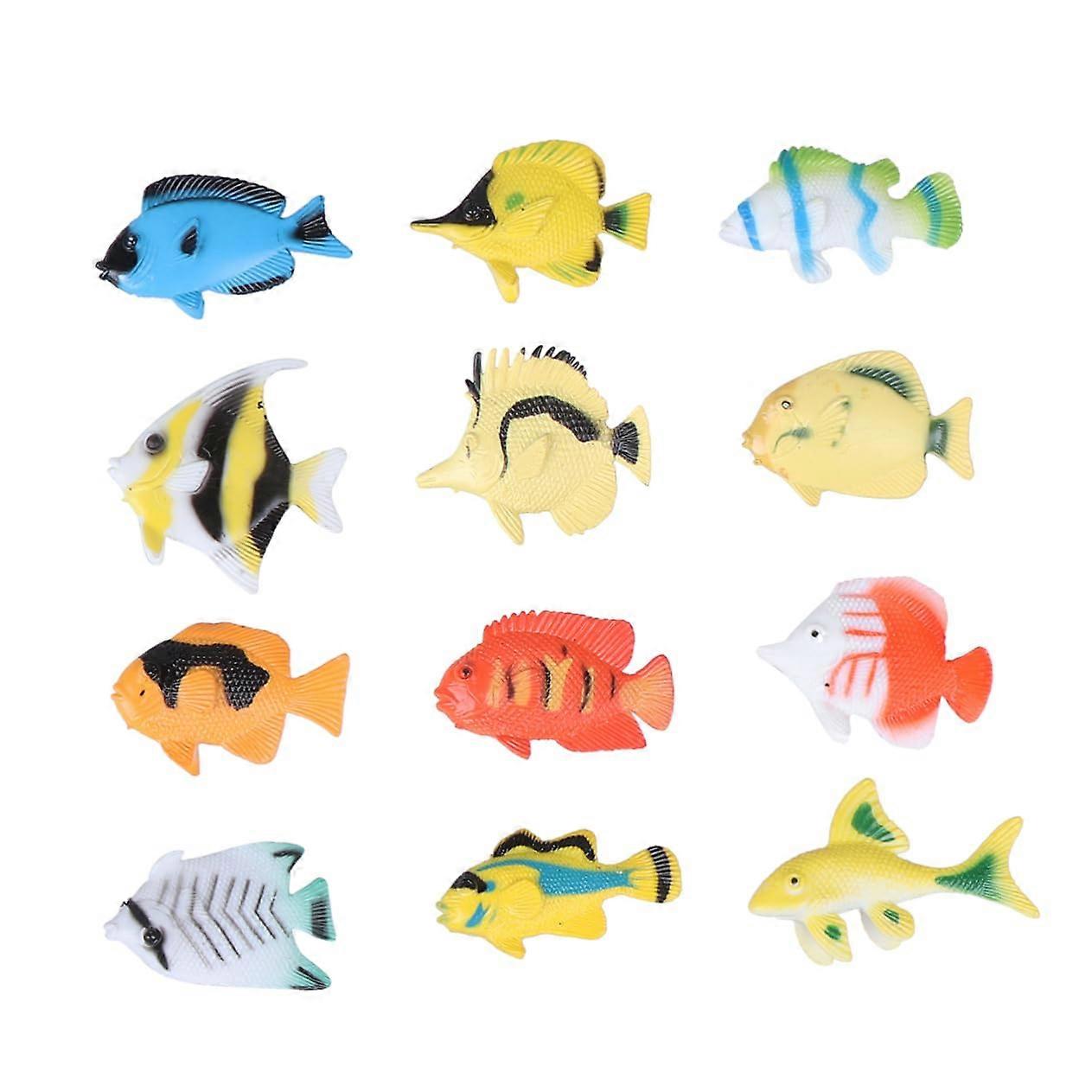 1 Set Tropical Fish Models Plastic Model Toy for Educational Cognitive Development and Creative Play for Parties and Aquarium Decoration