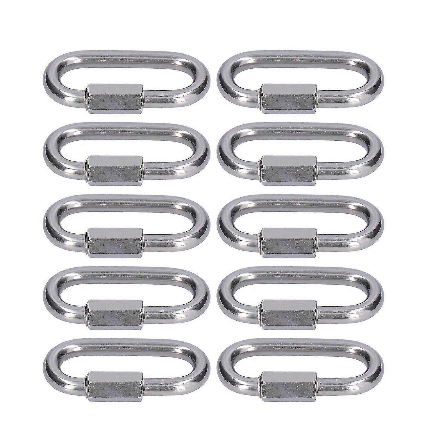 10Pcs Quick Link Connector Strong Durable Easy Install Small Size Chain ConnectorM10
