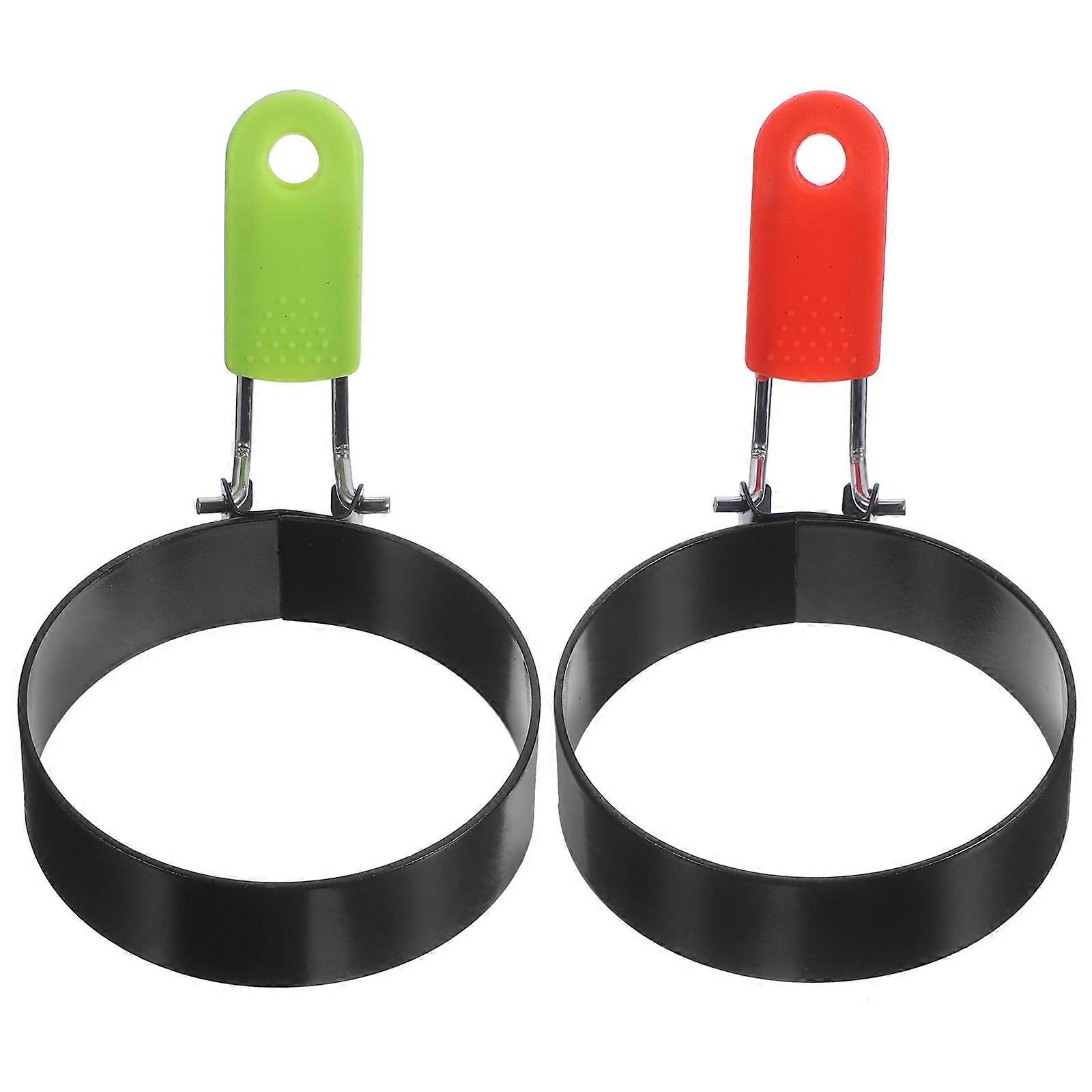 Non Stick Round Egg Cooker Rings for DIY Egg Cooking, Pancakes & Breakfast Sandwiches – Easy to Clean & Use, 2pcs Set
