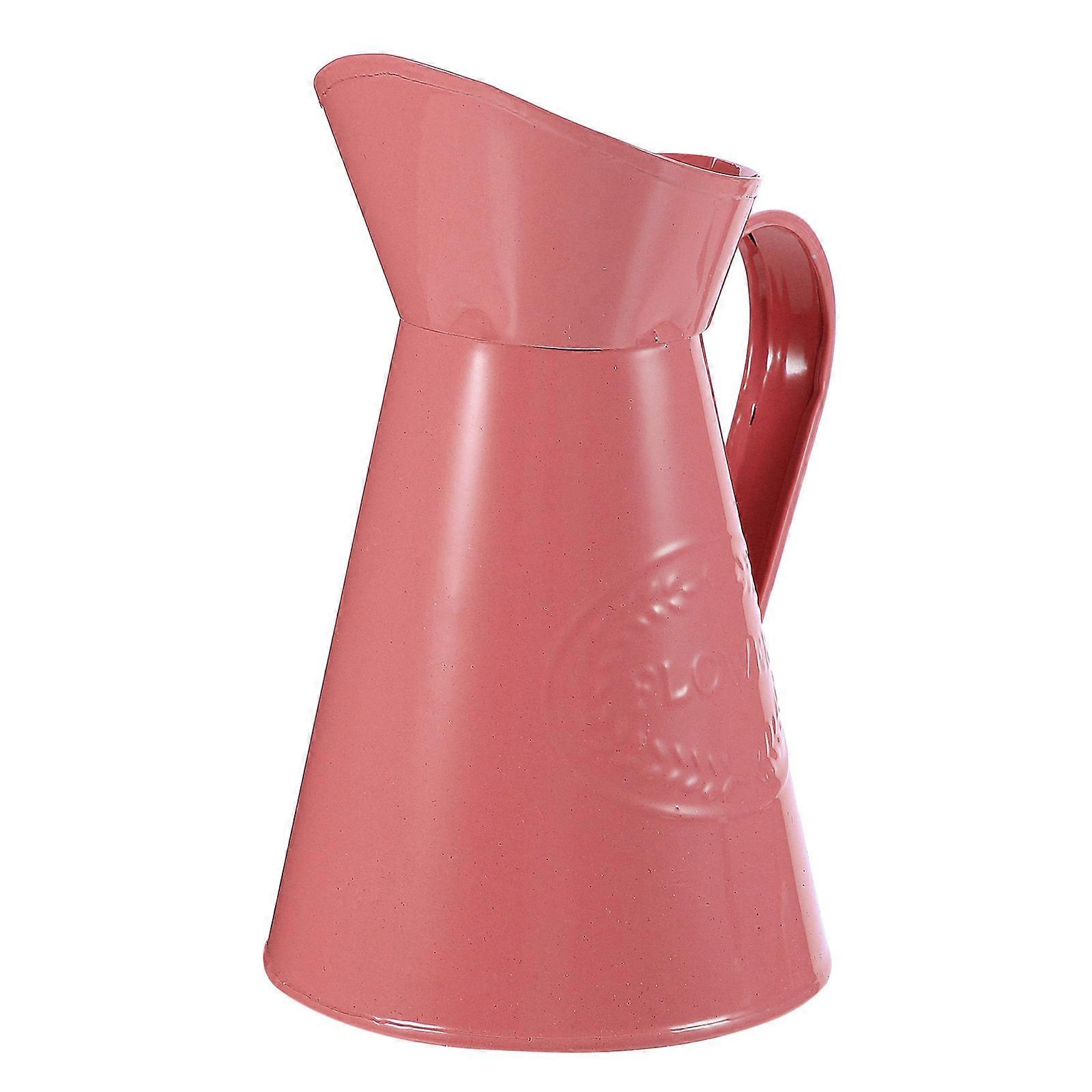 Iron Flower Bucket Retro Flower Storage Container with Handle 1Pcs